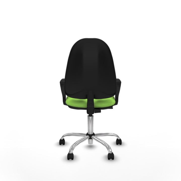 Algarra CP bali pistacho brazos fijos base cromada ruedas nailon 50mm