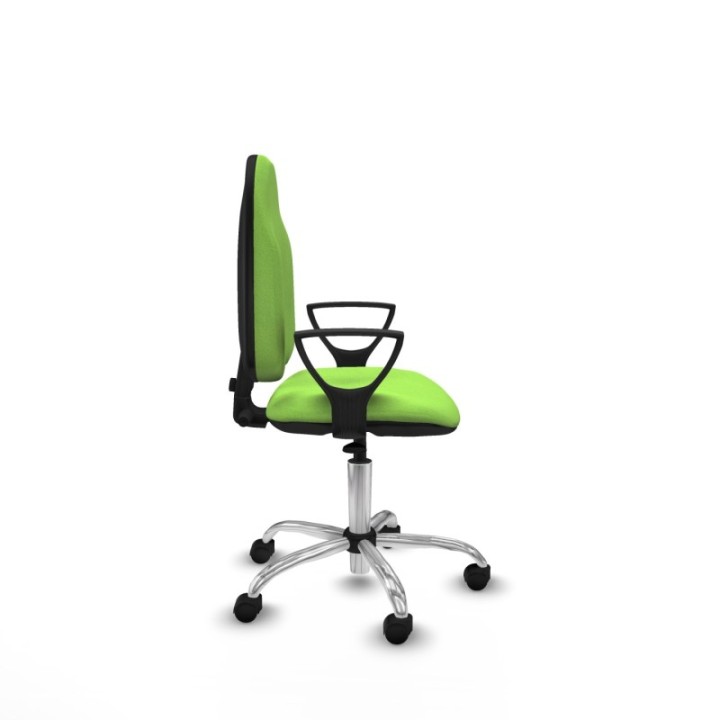 Algarra CP bali pistacho brazos fijos base cromada ruedas nailon 50mm