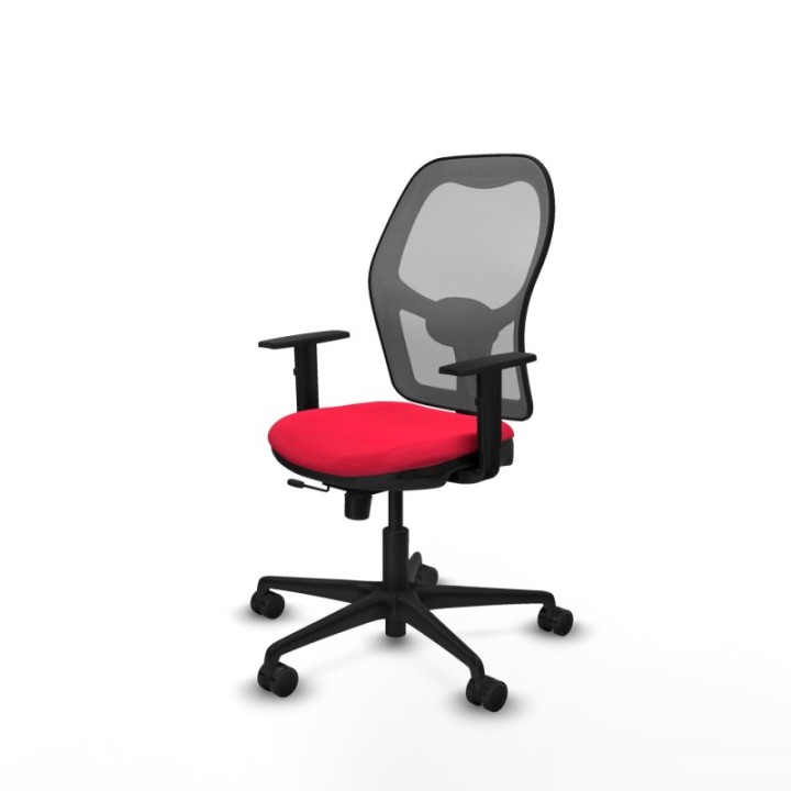 Jorquera traslack malla gris bali rojo brazos 1D base nailon  ruedas 65mm nailon