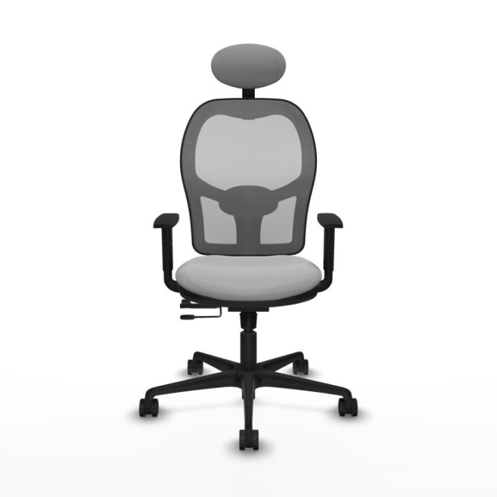 Jorquera traslack malla gris bali gris claro brazos 1D base nailon cabecero fijo ruedas 65mm nailon