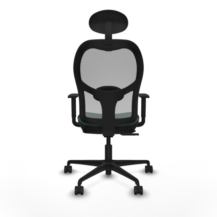 Jorquera traslack malla gris bali verde botella brazos 1D base nailon cabecero fijo ruedas 65mm nailon