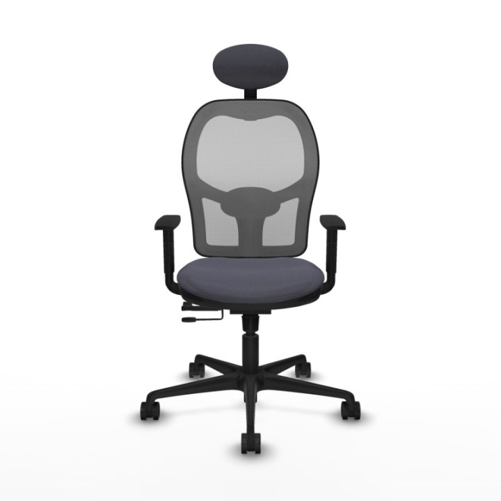 Jorquera traslack malla gris bali gris oscuro brazos 1D base nailon cabecero fijo ruedas 65mm nailon