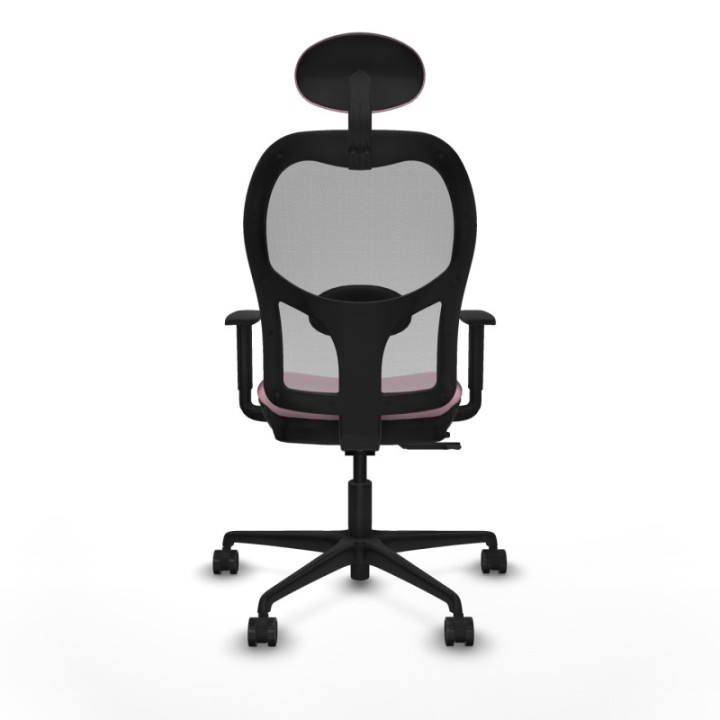 Jorquera traslack malla gris bali rosa brazos 1D base nailon cabecero fijo ruedas 65mm nailon