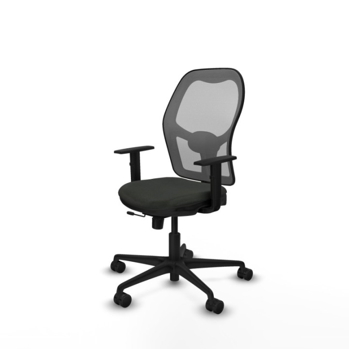 Jorquera traslack malla gris bali negro brazos 1D base nailon  ruedas 65mm nailon