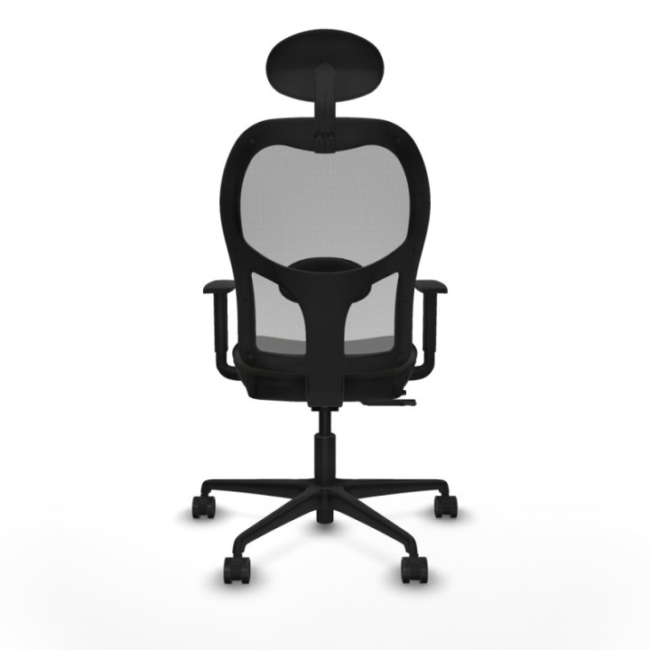 Jorquera traslack malla gris bali negro brazos 1D base nailon cabecero fijo ruedas 65mm nailon