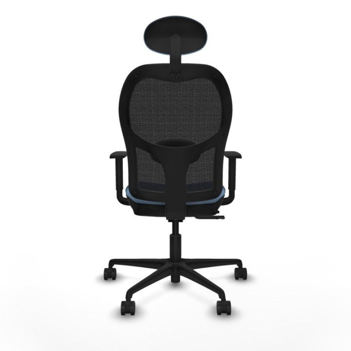 Jorquera traslack malla negra bali azul cielo brazos 1D base nailon cabecero fijo ruedas 65mm nailon