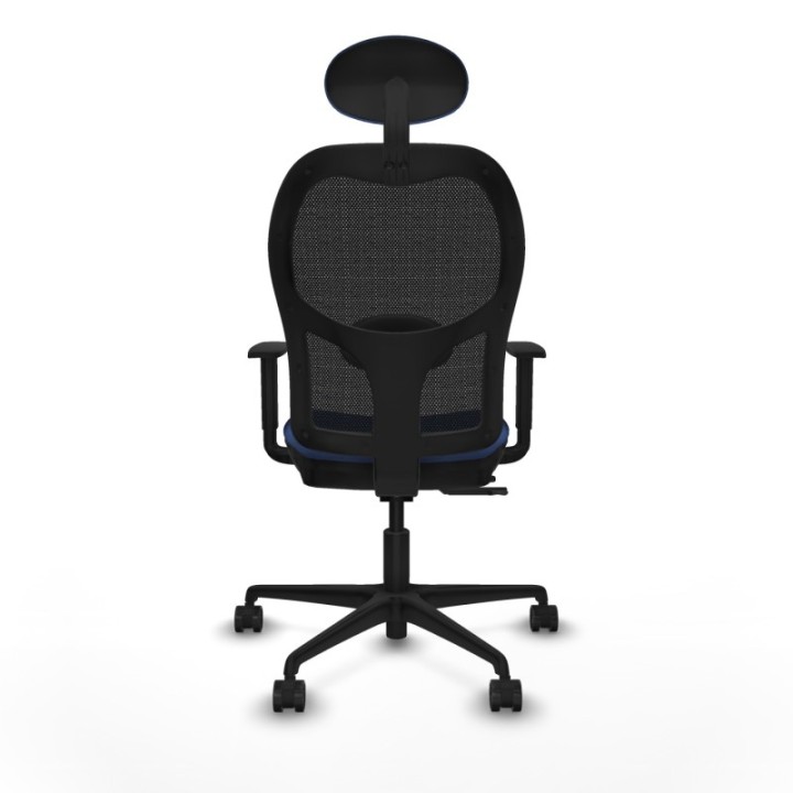 Jorquera traslack malla negra bali azul marino brazos 1D base nailon cabecero fijo ruedas 65mm nailon