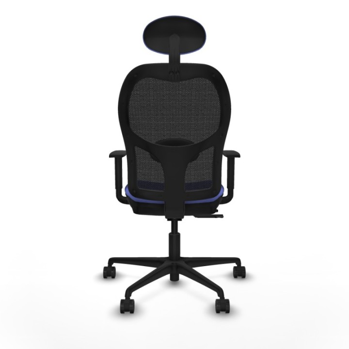 Jorquera traslack malla negra bali azul claro brazos 1D base nailon cabecero fijo ruedas 65mm nailon