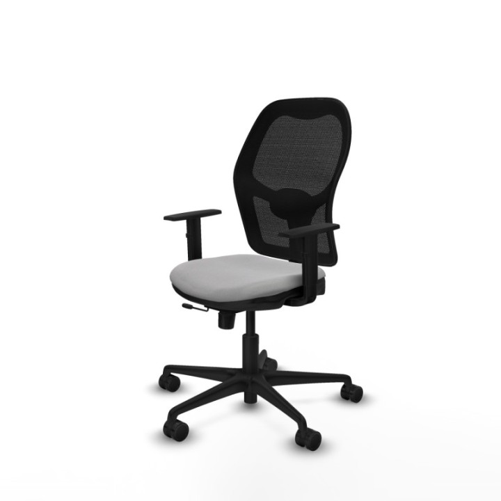 Jorquera traslack malla negra bali gris claro brazos 1D base nailon  ruedas 65mm nailon