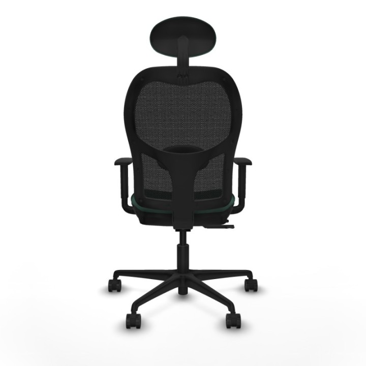 Jorquera traslack malla negra bali verde botella brazos 1D base nailon cabecero fijo ruedas 65mm nailon