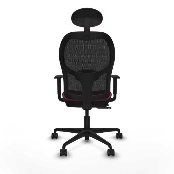 Jorquera traslack malla negra bali granate brazos 1D base nailon cabecero fijo ruedas 65mm nailon