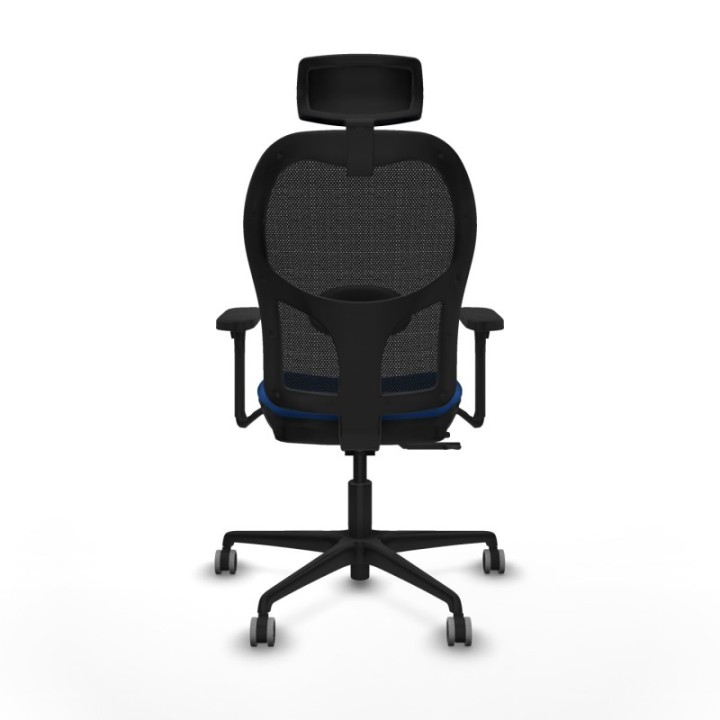 Jorquera traslack malla negra similpiel azul brazos 3D base nailon cabecero 2D ruedas 65mm engomada