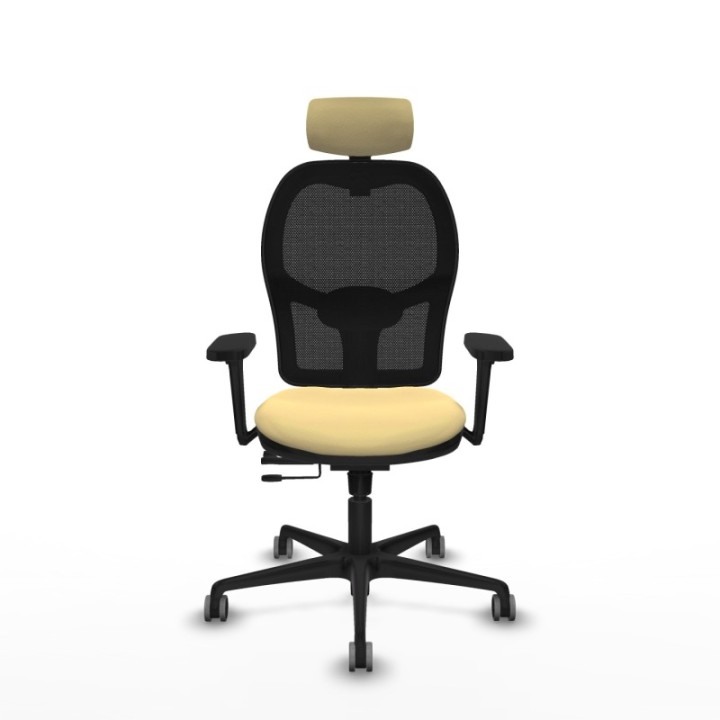 Jorquera traslack malla negra similpiel crema brazos 3D base nailon cabecero 2D ruedas 65mm engomada