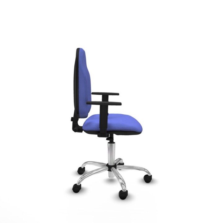 Algarra CP bali azul claro brazos 1D base cromada ruedas nailon 50mm