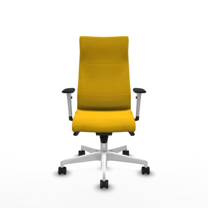 Albacete dirección sincro bali amarillo brazos 1D blancos base blanca ruedas 65 nailon