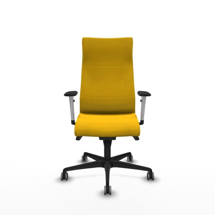 Albacete dirección sincro bali amarillo brazos 1D blancos base nailon ruedas 65 engomadas