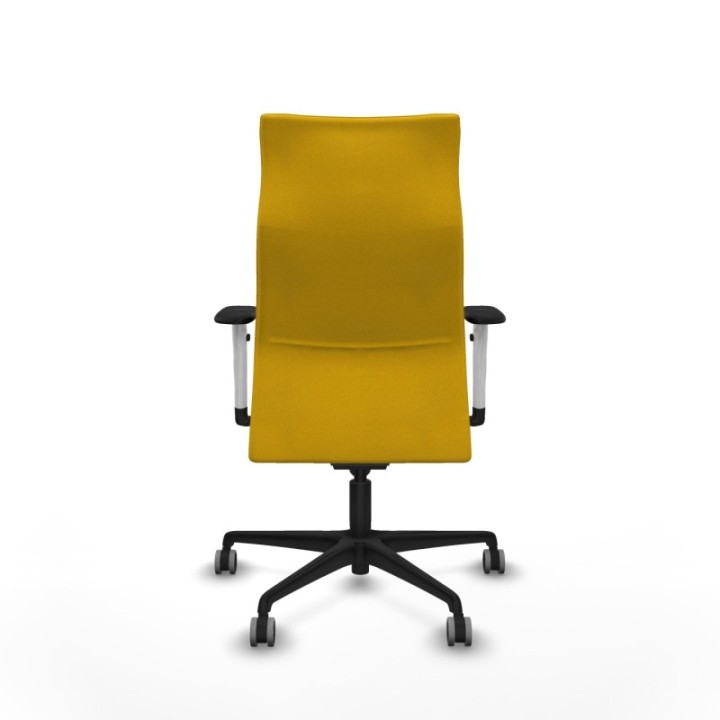 Albacete dirección sincro bali amarillo brazos 1D blancos base nailon ruedas 65 engomadas