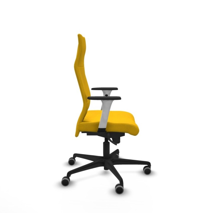 Albacete dirección sincro bali amarillo brazos 1D blancos base nailon ruedas 65 engomadas