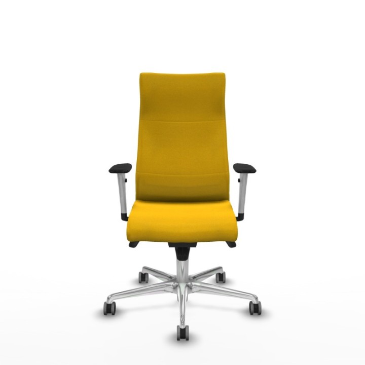 Albacete dirección sincro bali amarillo brazos 1D blancos base aluminio ruedas 65 engomadas