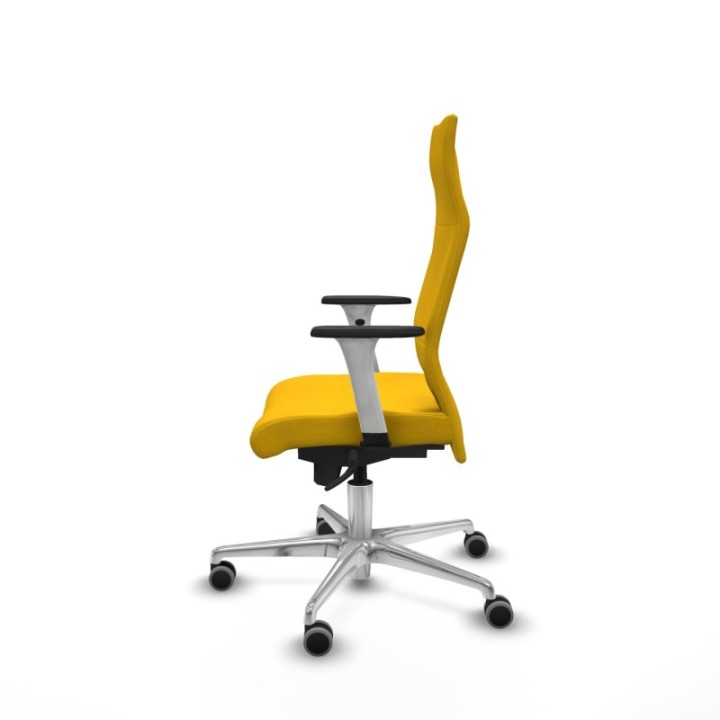 Albacete dirección sincro bali amarillo brazos 1D blancos base aluminio ruedas 65 engomadas