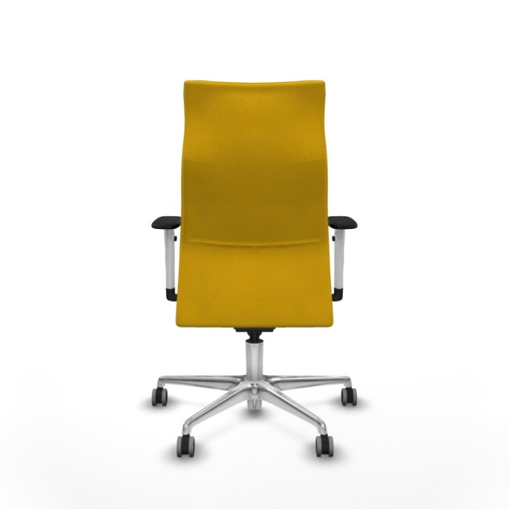 Albacete dirección sincro bali amarillo brazos 1D blancos base aluminio ruedas 65 engomadas