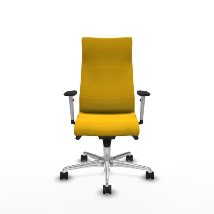 Albacete dirección sincro bali amarillo brazos 1D blancos base aluminio ruedas 65 nailon