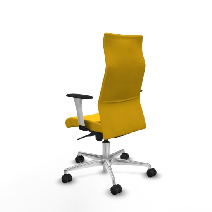 Albacete dirección sincro bali amarillo brazos 1D blancos base aluminio ruedas 65 nailon