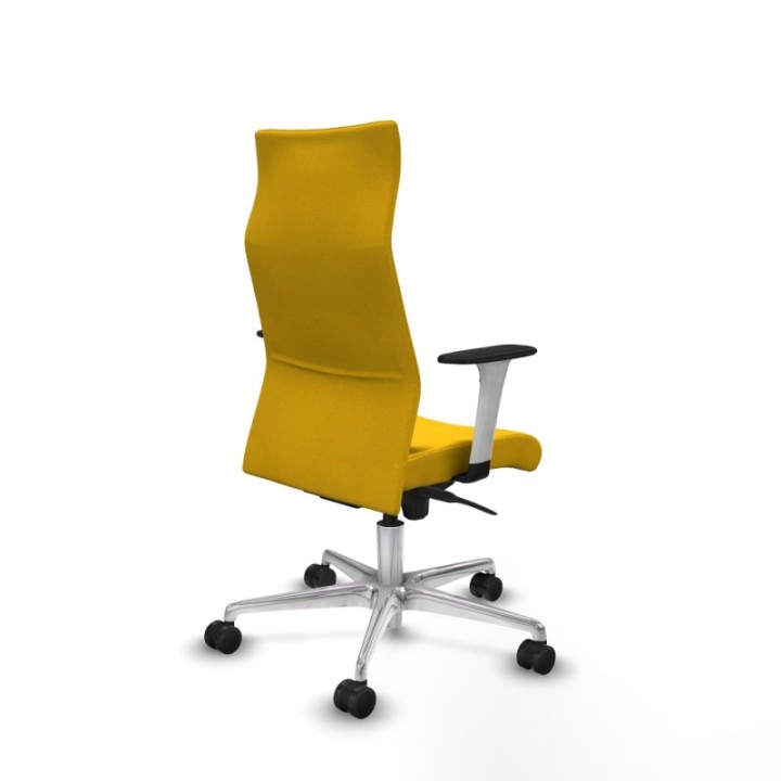 Albacete dirección sincro bali amarillo brazos 1D blancos base aluminio ruedas 65 nailon