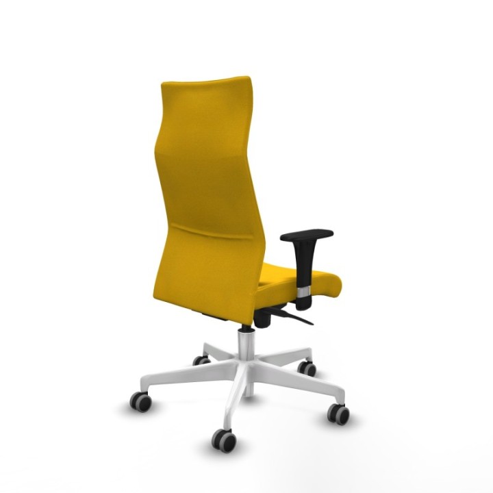 Albacete dirección sincro bali amarillo brazos 1D cromados base blanca ruedas 65 engomadas