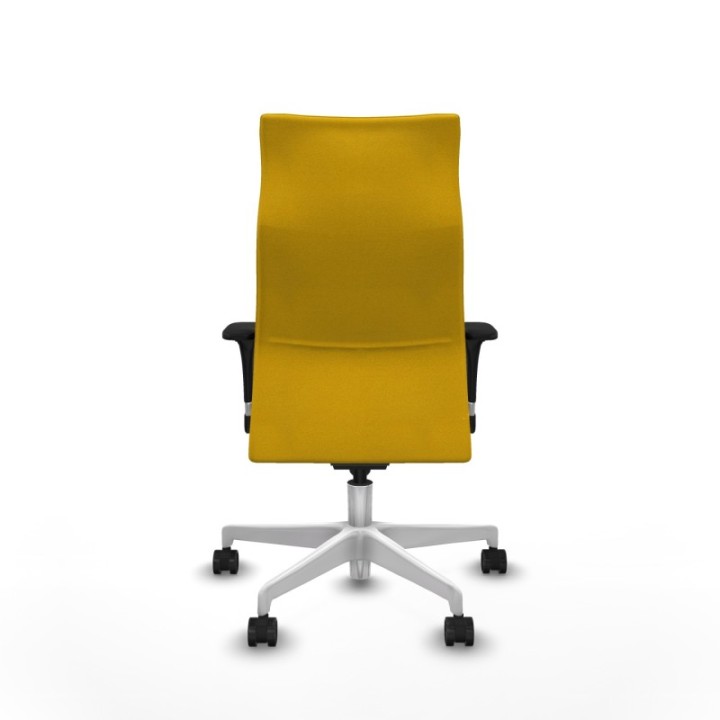 Albacete dirección sincro bali amarillo brazos 1D cromados base blanca ruedas 65 nailon