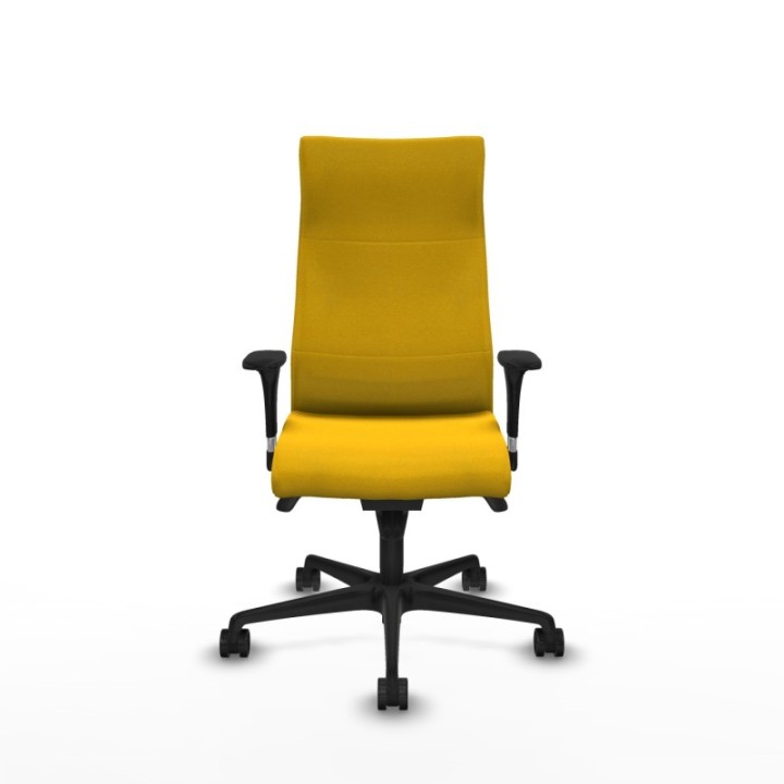 Albacete dirección sincro bali amarillo brazos 1D cromados base nailon ruedas 65 nailon