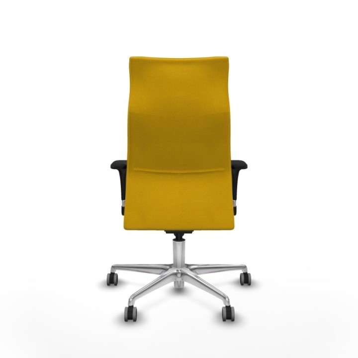 Albacete dirección sincro bali amarillo brazos 1D cromados base aluminio ruedas 65 engomadas