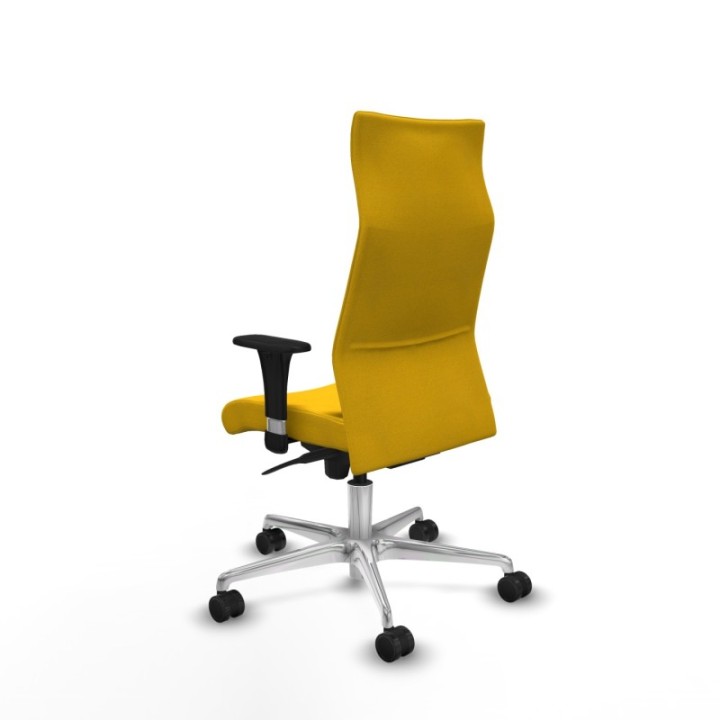 Albacete dirección sincro bali amarillo brazos 1D cromados base aluminio ruedas 65 nailon