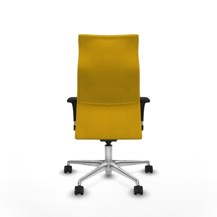 Albacete dirección sincro bali amarillo brazos 1D cromados base aluminio ruedas 65 nailon