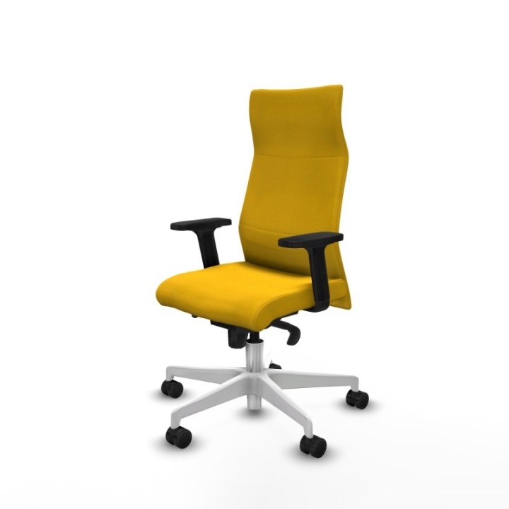 Albacete dirección sincro bali amarillo brazos 2D base blanca ruedas 65 nailon