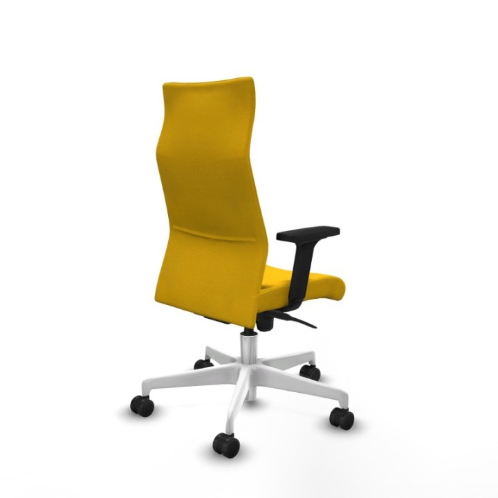 Albacete dirección sincro bali amarillo brazos 2D base blanca ruedas 65 nailon