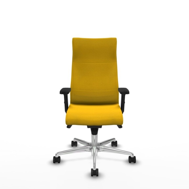 Albacete dirección sincro bali amarillo brazos 2D base aluminio ruedas 65 nailon