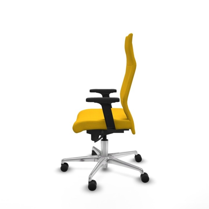 Albacete dirección sincro bali amarillo brazos 2D base aluminio ruedas 65 nailon