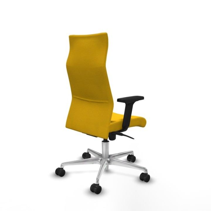 Albacete dirección sincro bali amarillo brazos 2D base aluminio ruedas 65 nailon