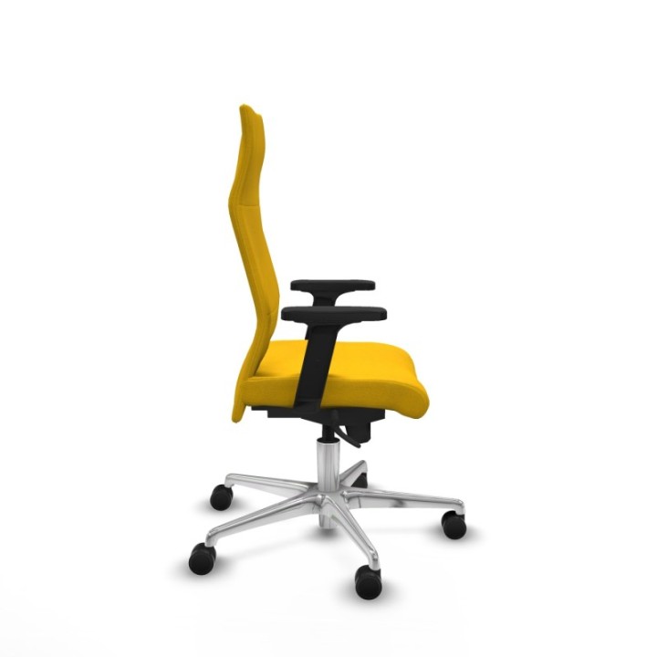 Albacete dirección sincro bali amarillo brazos 2D base aluminio ruedas 65 nailon