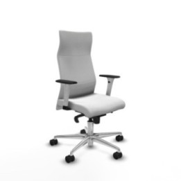 Albacete dirección sincro bali blanco brazos 1D blancos base aluminio ruedas 65 nailon