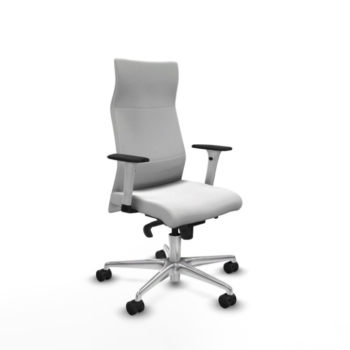 Albacete dirección sincro bali blanco brazos 1D blancos base aluminio ruedas 65 nailon