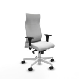 Albacete dirección sincro bali blanco brazos 1D cromados base blanca ruedas 65 nailon