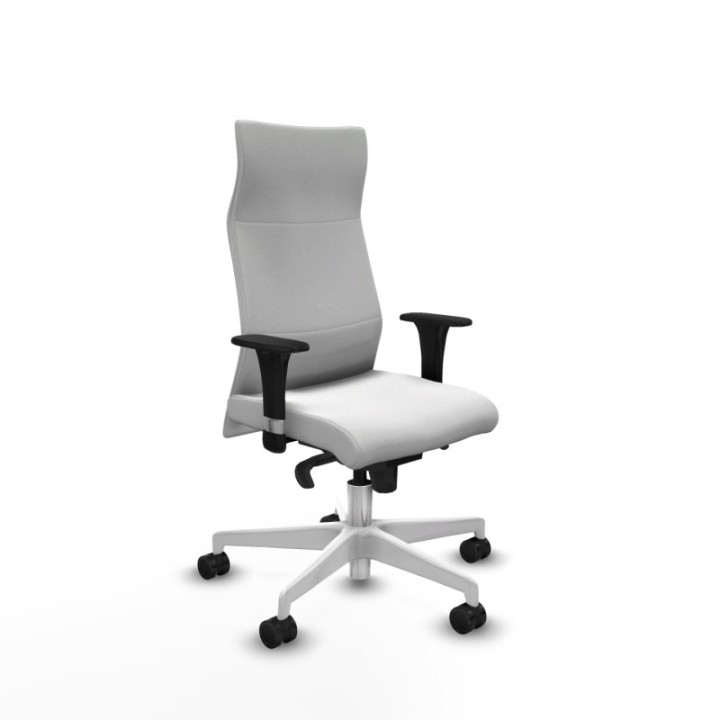 Albacete dirección sincro bali blanco brazos 1D cromados base blanca ruedas 65 nailon