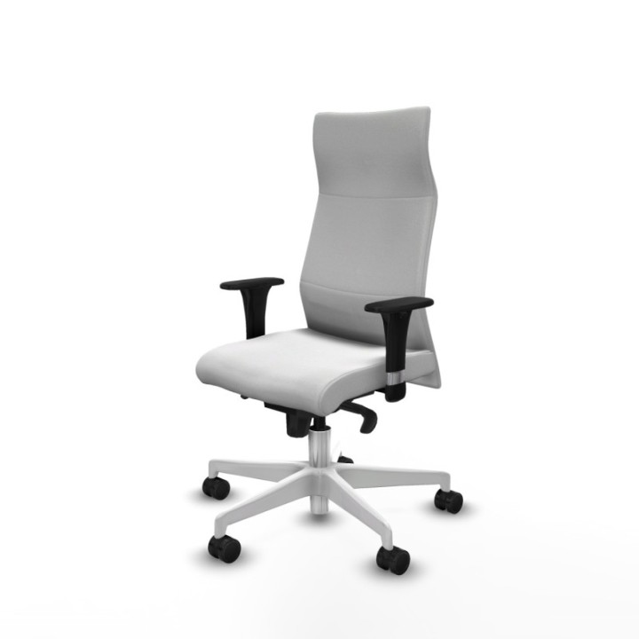 Albacete dirección sincro bali blanco brazos 1D cromados base blanca ruedas 65 nailon