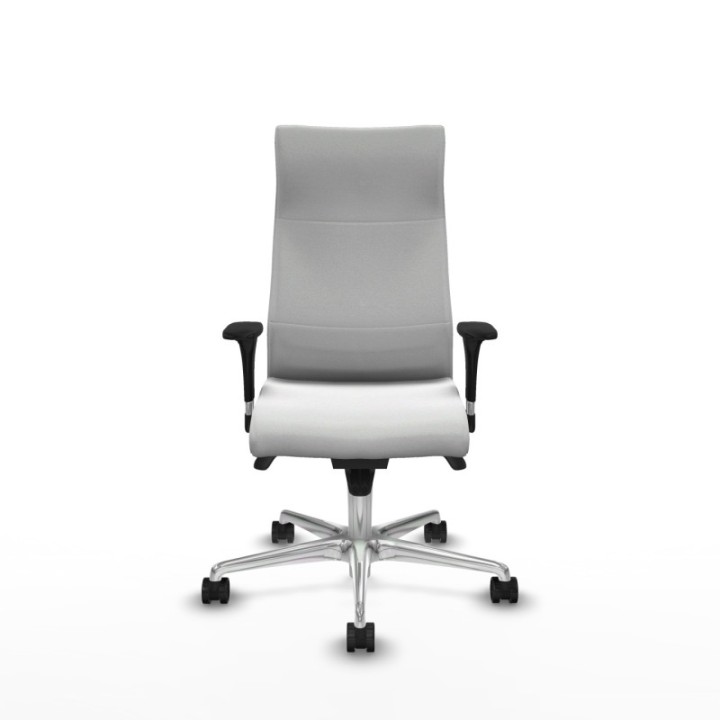 Albacete dirección sincro bali blanco brazos 1D cromados base aluminio ruedas 65 nailon