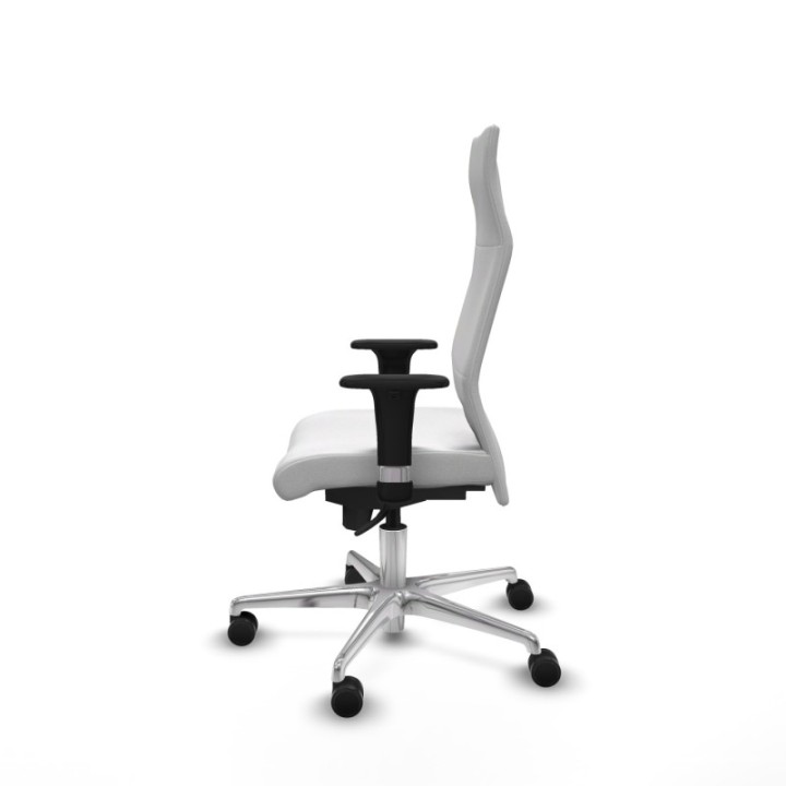 Albacete dirección sincro bali blanco brazos 1D cromados base aluminio ruedas 65 nailon