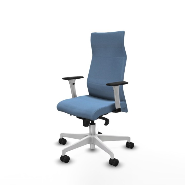 Albacete dirección sincro bali azul cielo brazos 1D blancos base blanca ruedas 65 nailon