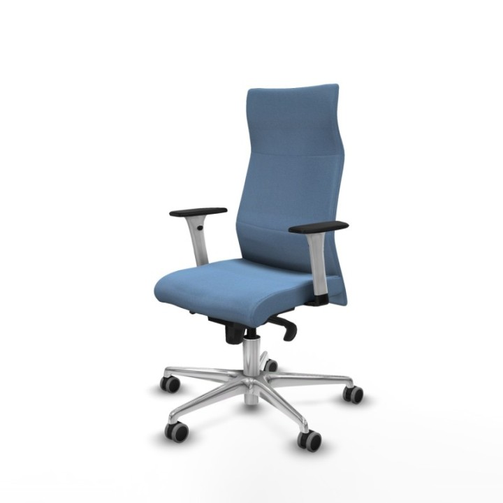 Albacete dirección sincro bali azul cielo brazos 1D blancos base aluminio ruedas 65 engomadas