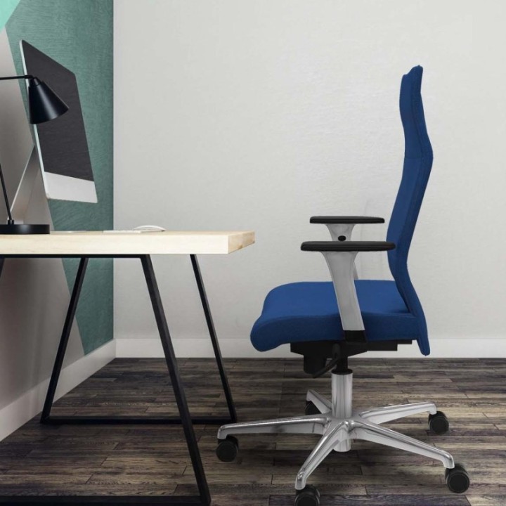 Albacete dirección sincro bali azul cielo brazos 1D blancos base aluminio ruedas 65 nailon